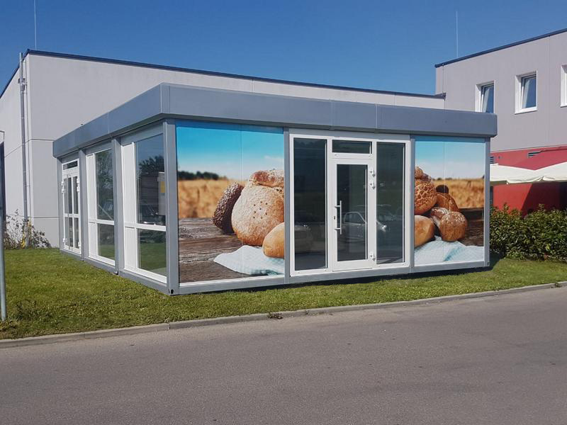 Bäckerei Verkaufs- und Produktionsmodul 7x9m (3er Anlage)