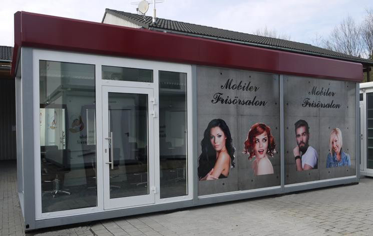 Friseur Verkaufsmodul 8x3m