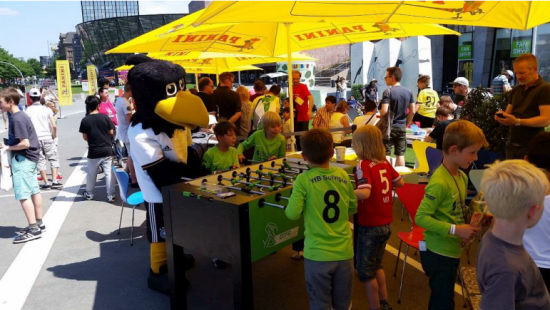 Promotion am Deutschen Fußballmuseum in Dortmund